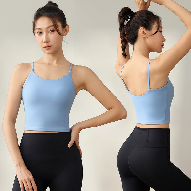 Γυναικείο αθλητικό τοπ γιόγκα με γρήγορο στέγνωμα, push-up, χωρίς ραφές, ενιαίο σχέδιο, 75/25 σπάντεξ
