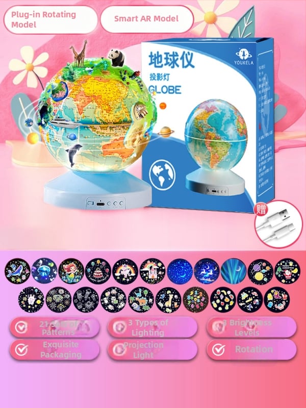 Éjszakai fény zenével és csillagos ég projektorral; hálózati tápellátás, műanyag ház