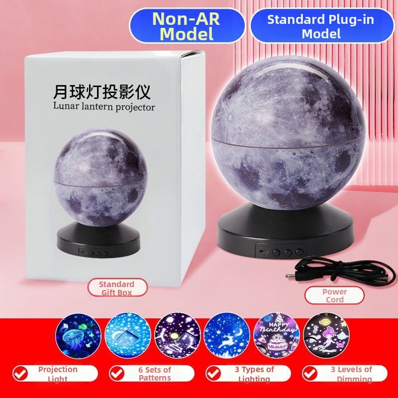 Éjszakai fény zenével és csillagos ég projektorral; hálózati tápellátás, műanyag ház