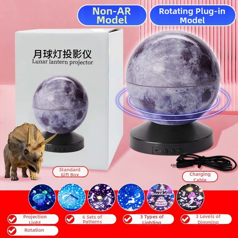 Éjszakai fény zenével és csillagos ég projektorral; hálózati tápellátás, műanyag ház