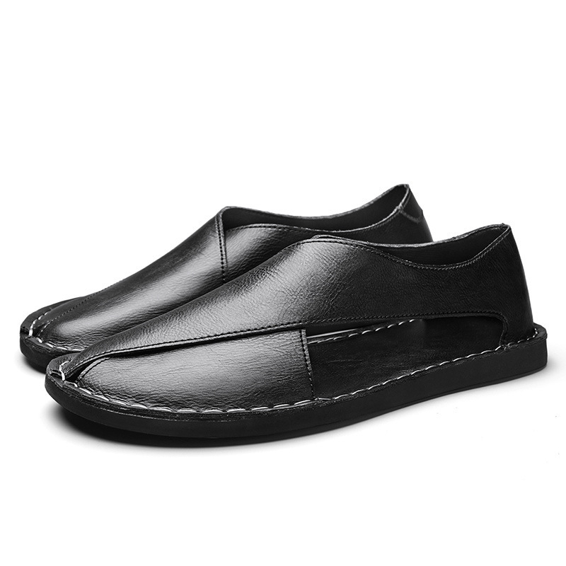 Férfi szandálok retro stílusban, slip-on, gumitalp, légáteresztő, csúszásmentes