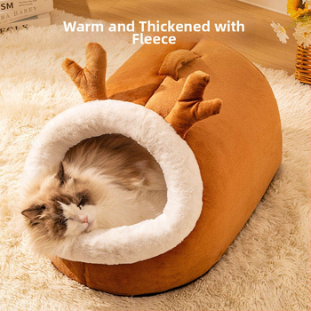 Macskafészek téli meleggel, félig zárt biztonságos macskaház (Anyag: Pamut; Eredet: Kína; Márka: Aoting; Alkalmas: Macska; Kategória: macskafészkek és ketrecek)