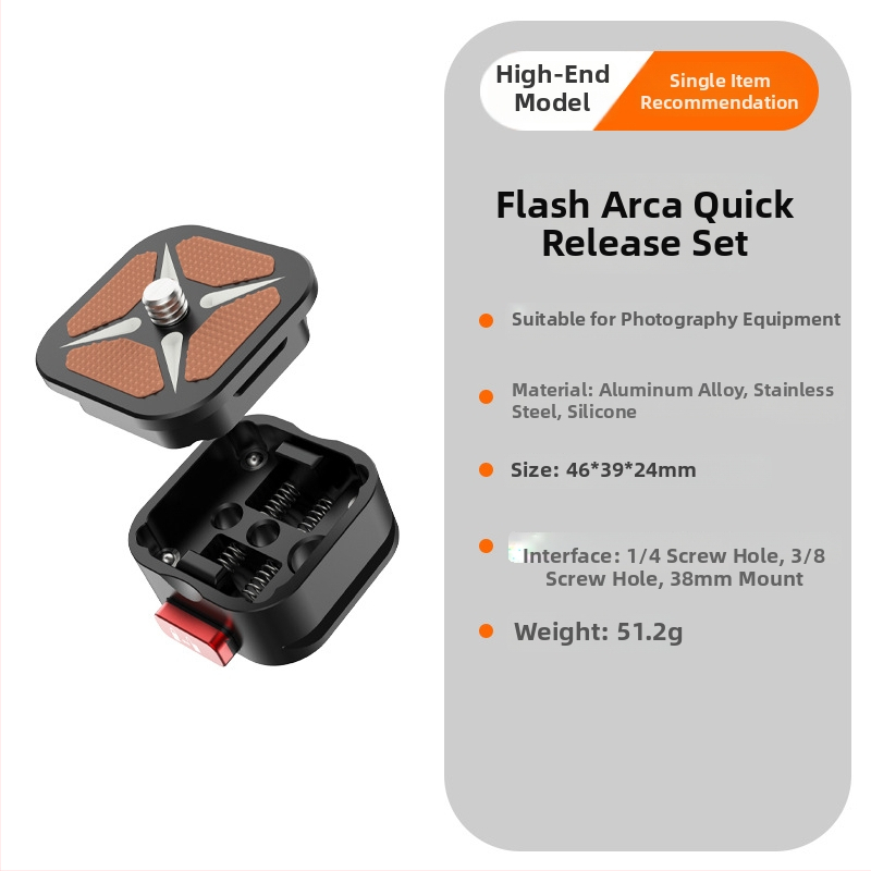 Beizhen Clip-b-g Aluminijska legura pločica brzog otpuštanja Stabilizator, univerzalna kompatibilnost, nosivost 6–10 kg, težina 51,2 g