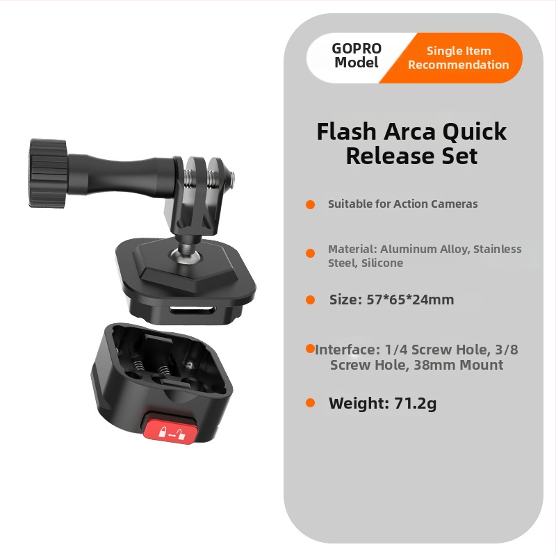 Beizhen Clip-b-g Aluminijska legura pločica brzog otpuštanja Stabilizator, univerzalna kompatibilnost, nosivost 6–10 kg, težina 51,2 g