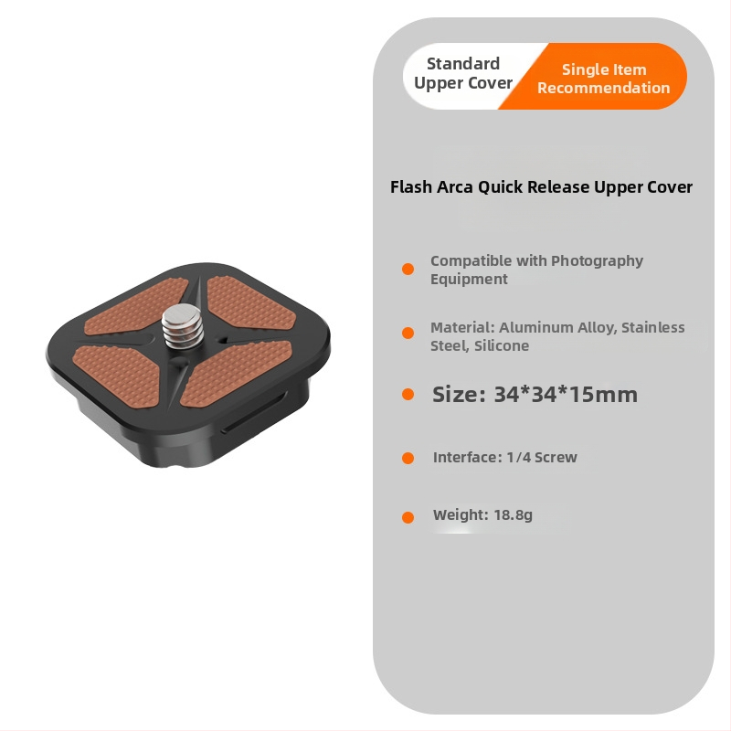 Beizhen Clip-b-g Aluminijska legura pločica brzog otpuštanja Stabilizator, univerzalna kompatibilnost, nosivost 6–10 kg, težina 51,2 g