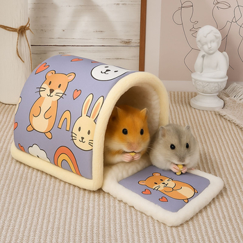 Hamster gnijezdo s prijenosnom podlogom, okruglog oblika, crtani stil, materijal: Drugo