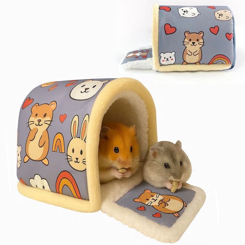 Hamster gnijezdo s prijenosnom podlogom, okruglog oblika, crtani stil, materijal: Drugo