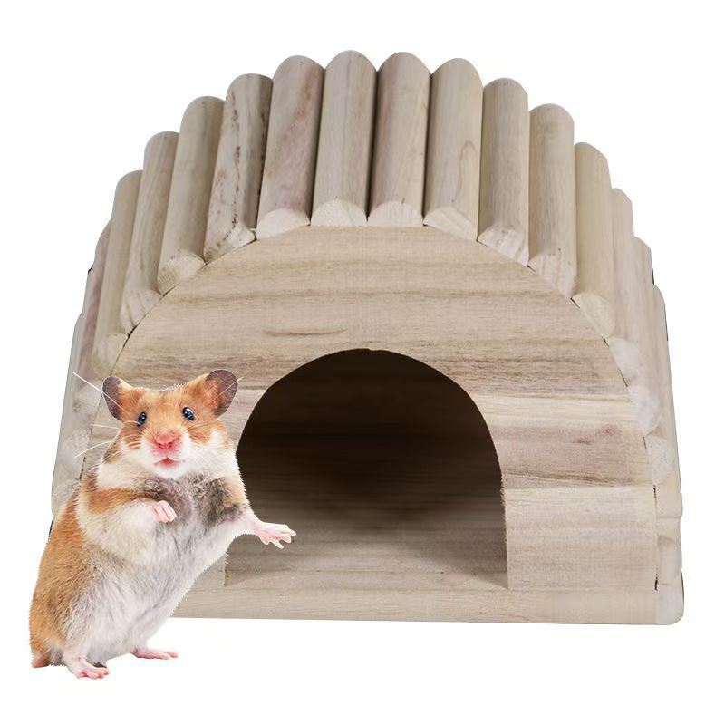 Hamster drvena kućica, s nagibnim krovom, za unutarnju upotrebu, zabava i toplina