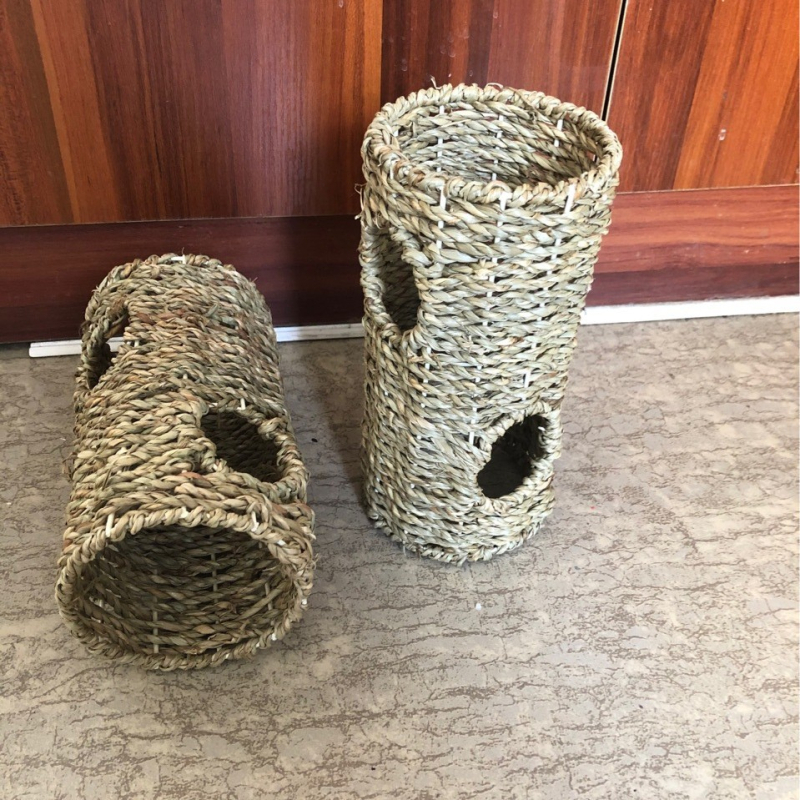 Szalmaszálból font hamster alagút – mászó játék és fészek (Anyag: Egyéb; Eredet: Fujian; Egész éves használat; Alkalmas: Hamster)