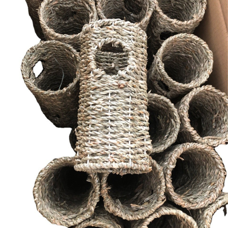 Szalmaszálból font hamster alagút – mászó játék és fészek (Anyag: Egyéb; Eredet: Fujian; Egész éves használat; Alkalmas: Hamster)