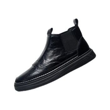 Férfi Chelsea bakancs, felső része mikro szálas bőr, bélés nélküli, műanyag talp, magas szár