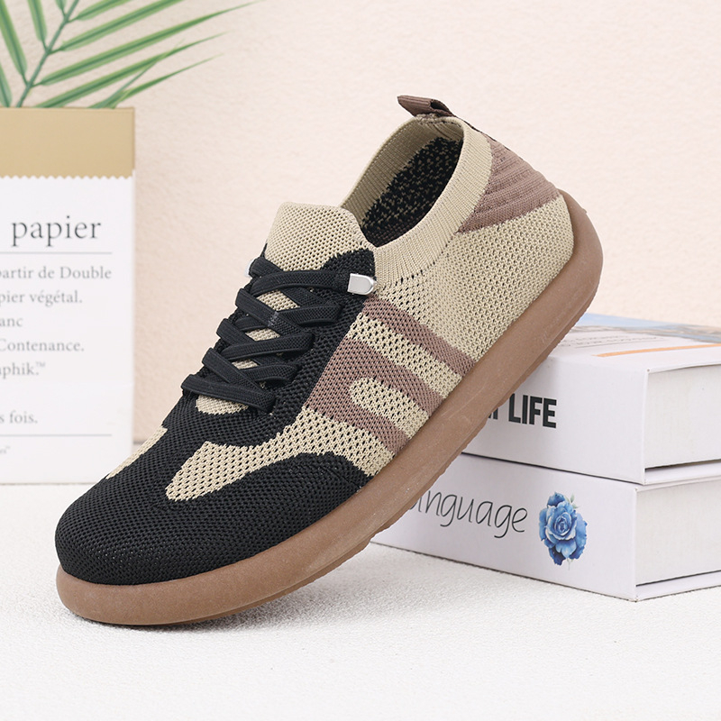 Ženske slip-on tenisice od platna, zaobljena špička, niska peta 1–3 cm, PVC potplat