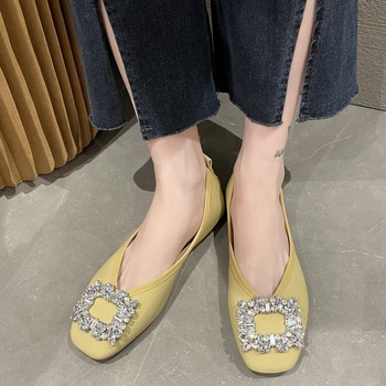 Ženske Bean Shoes, PU gornji dio, okrugli vrh, srednja visina potpetice 3–5 cm, gumeni potplat, Slip-On