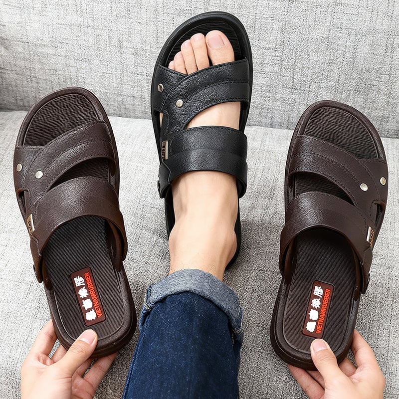 Férfi PVC tengerparti szandálok — légáteresztőek, könnyűek, gyorsan száradnak, vízállóak, csattos zárás