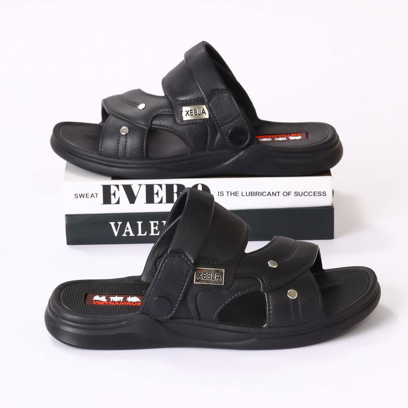 Férfi PVC tengerparti szandálok — légáteresztőek, könnyűek, gyorsan száradnak, vízállóak, csattos zárás