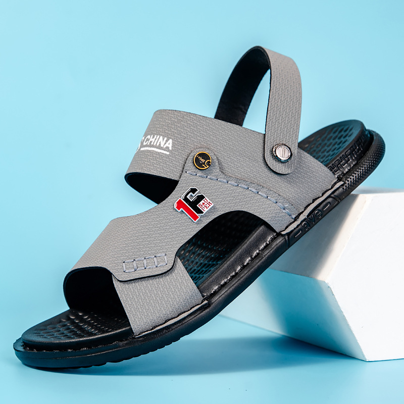 Férfi szandálok - PU felső rész, EVA talp, légáteresztő, vízálló, csúszásmentes - Casual strandcipők