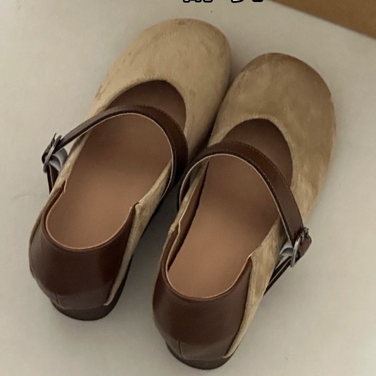 Ženske Mary Jane cipele s 7 cm povećanjem visine, kopča, koža od mikrovlakana, okrugli vrh, EVA uložak, gumeni potplat