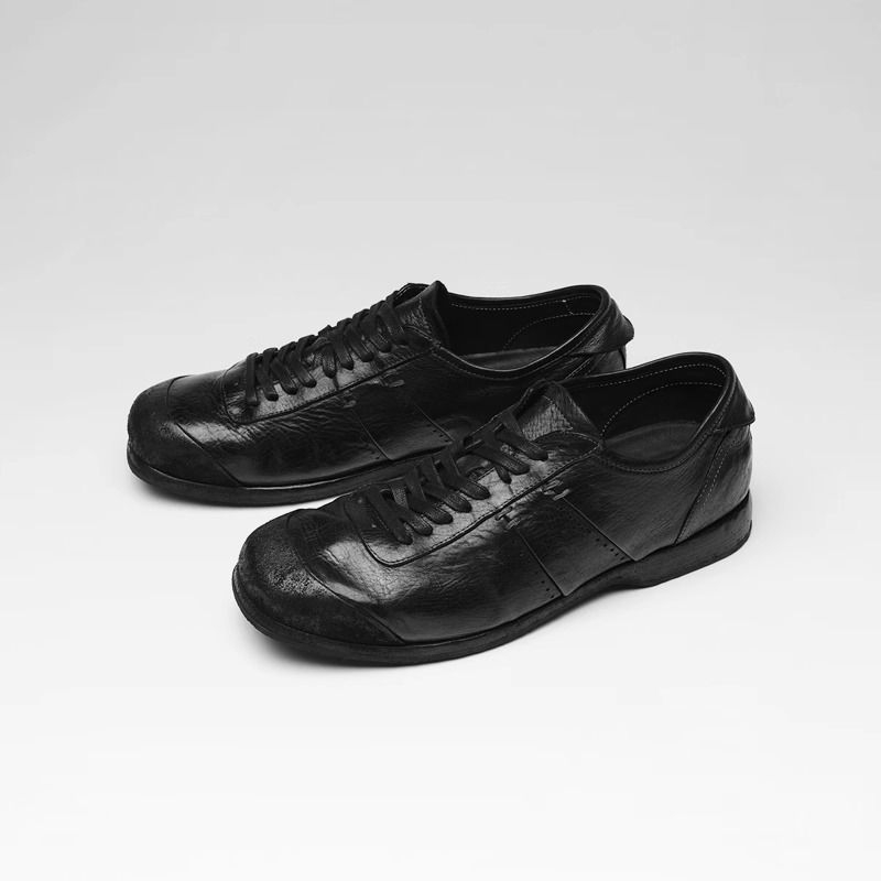 Trenerske tenisice—inspirirane boksom, britski stil, unisex casual minimalistične tenisice (gornji dio od mikrovlaknaste kože, ulošak od ovčje kože, gumeni potplat, oštar vrh, vezanje).