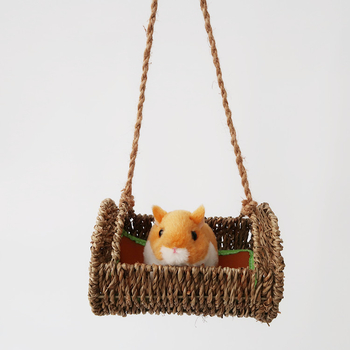 Hamster – ručno pletene toplo pamučno gnijezdo, viseća kućica; Materijal: slama i pamuk; Marka: Cool pug; Namijenjeno: hamster