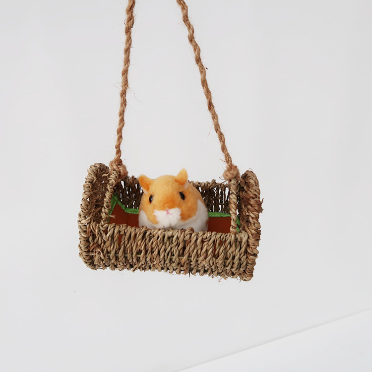 Hamster – ručno pletene toplo pamučno gnijezdo, viseća kućica; Materijal: slama i pamuk; Marka: Cool pug; Namijenjeno: hamster