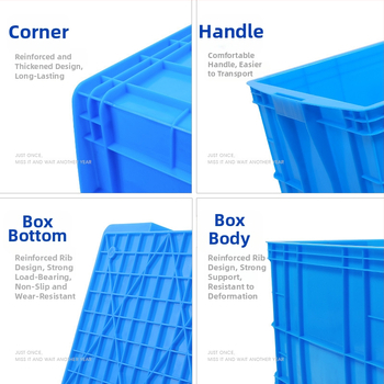 Paiku skladovacia krabica s vekom — pevný PE plast, vysoká pevnosť, stena 2 mm, nosnosť 300, hmotnosť 1,62 kg