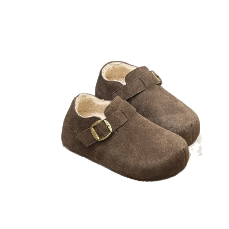 Mollykiki retro slip-on ženske cipele Birkenstock stila, Velcro zatvaranje, gornji dio od kravljeg suede/baršun, visina potplata 3–5 cm