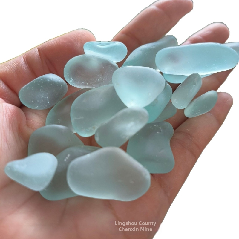 Kamen za akvarijski krajolik od morskog stakla, matirano staklo, DIY materijal