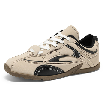 Спортни кежуъл обувки в стил немски армейски треньор; горна част от синтетична кожа; подметка гума; връзки; кръгъл нос; нисък ток 1–3 см