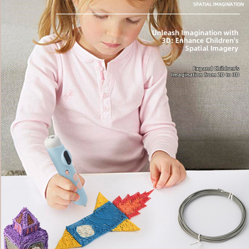 Nabíjateľné nízkoteplotné 3D tlačové pero pre deti — kreatívny nástroj na 3D maľovanie s dlhou výdržou