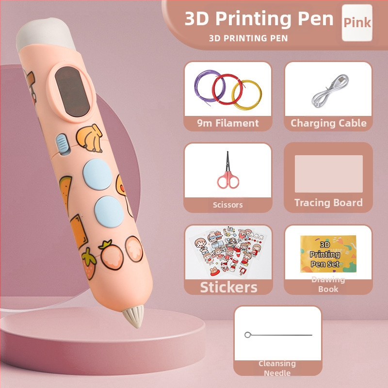 Nabíjateľné nízkoteplotné 3D tlačové pero pre deti — kreatívny nástroj na 3D maľovanie s dlhou výdržou