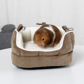 Hamster gnijezdo Corduroy – prenosno, kvadratnog oblika, za unutarnju upotrebu, jesen i zimu