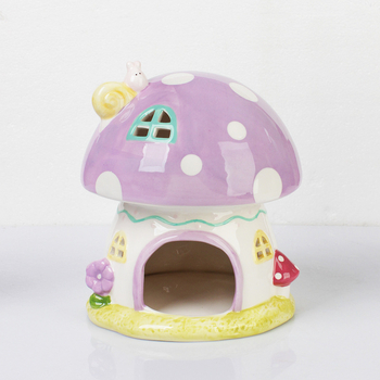 Keramičko gnijezdo za hrčke, kućica-dvorac u obliku gljive, unutarnja dekorativna dekoracija, skandinavski stil