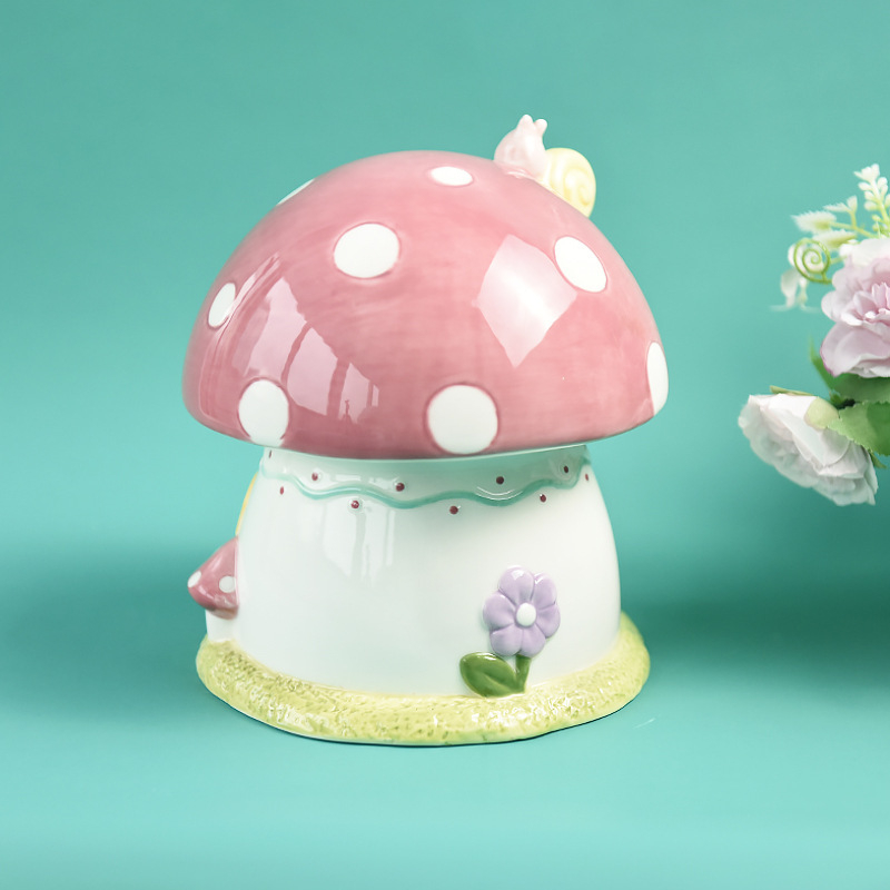 Keramičko gnijezdo za hrčke, kućica-dvorac u obliku gljive, unutarnja dekorativna dekoracija, skandinavski stil