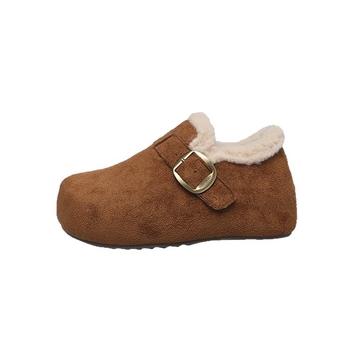 Ravne cipele u minimalističkom Birkenstock stilu, zaobljena nosnica, gornji dio od kože od mikrovlakna, 3–5 cm debela platforma