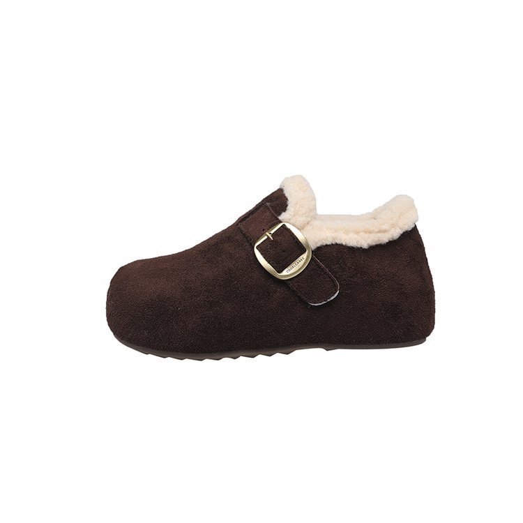 Ravne cipele u minimalističkom Birkenstock stilu, zaobljena nosnica, gornji dio od kože od mikrovlakna, 3–5 cm debela platforma