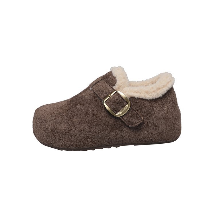 Ravne cipele u minimalističkom Birkenstock stilu, zaobljena nosnica, gornji dio od kože od mikrovlakna, 3–5 cm debela platforma