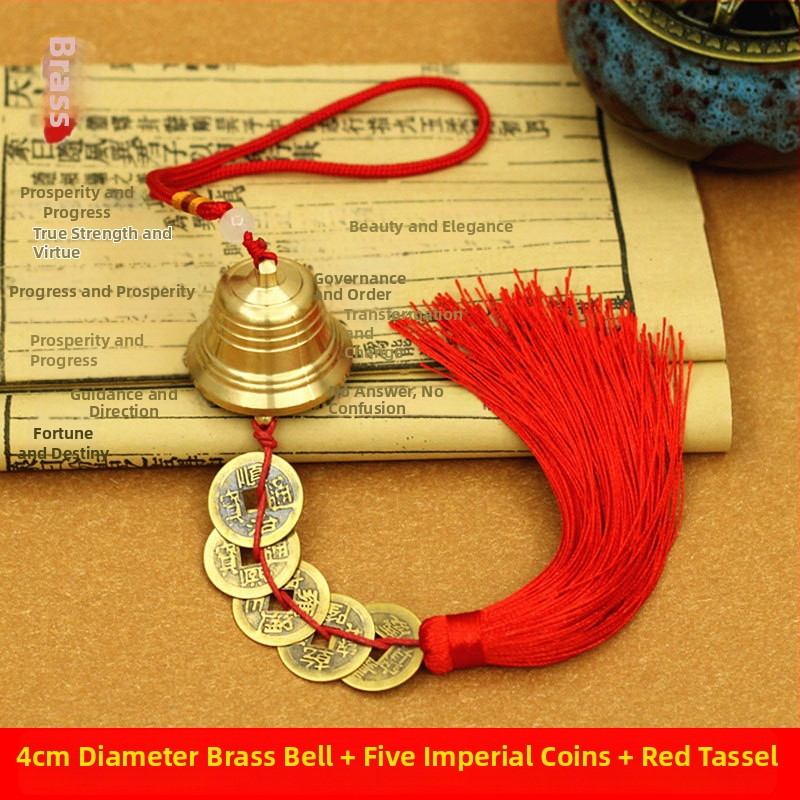 Bakreni zvončić za vjetar – dekorativni viseći predmet, kineskog stila, za kuću, opću upotrebu i hramove