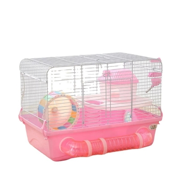 Hamster kavez, bazni model 47, plastično + žičana konstrukcija, za hamstere, marka Pet Boer, četiri sezone, paket s jednim i dvostrukim katom