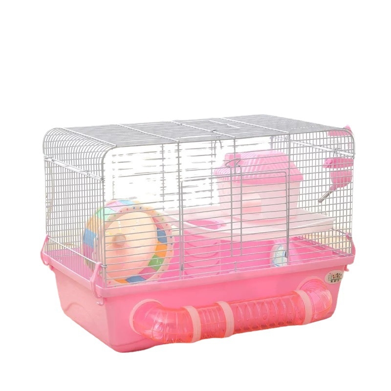 Hamster kavez, bazni model 47, plastično + žičana konstrukcija, za hamstere, marka Pet Boer, četiri sezone, paket s jednim i dvostrukim katom