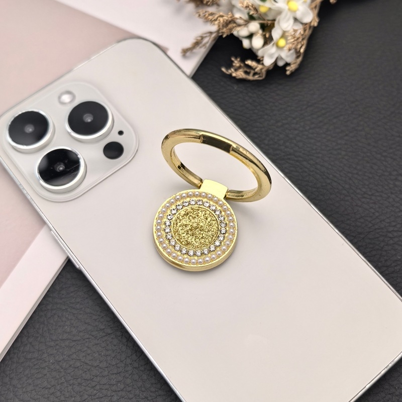 Držač za telefon s prstenom, legura, 360° rotacija, ljepljiva stolna podrška
