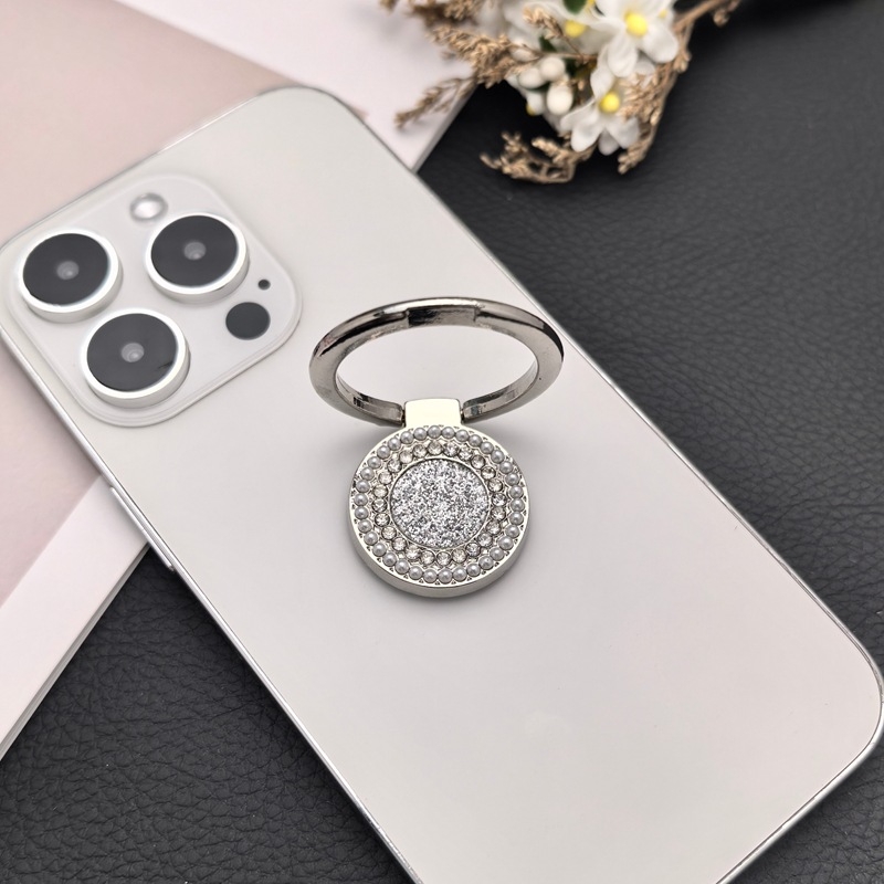Držač za telefon s prstenom, legura, 360° rotacija, ljepljiva stolna podrška