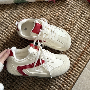 Pantofi sport casual pentru femei, suprafață PU, vârf rotund, șireturi, gleznă joasă, respirabili