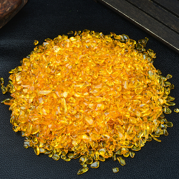 Vas de comoară din pietriș de citrin pentru ofră Buddă, piatră demagnetizantă, decor pentru acvariu | Material: Citrin; Brand: Runke; Ambalare: pungă PP; Stil: minimalist modern