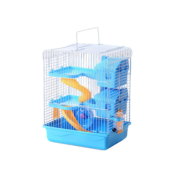 Hong Wen cușcă pentru hamster – trei etaje, din plastic și sârmă