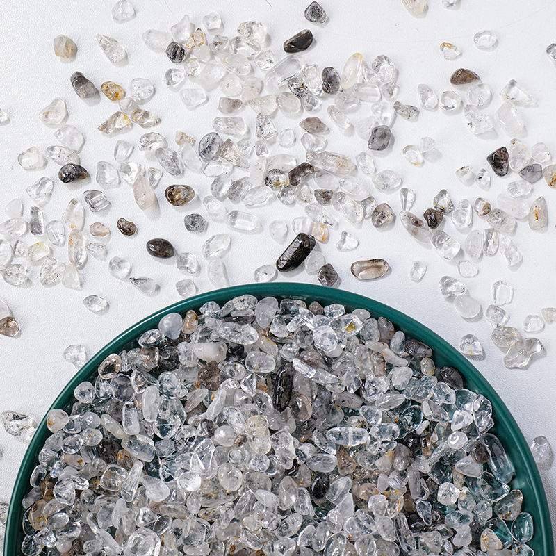 Pietre brute de cristal pentru decorul acvariilor și ghivecelor, stil modern minimalist, ambalare într-o pungă PP, cadou ideal.