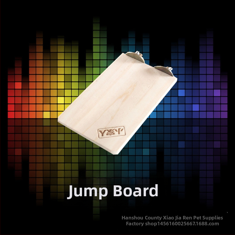 Drvena igračka za hamster Totoro, pravokutna platforma za skok, marka Small Family, težina 0,2 kg, za Totoro