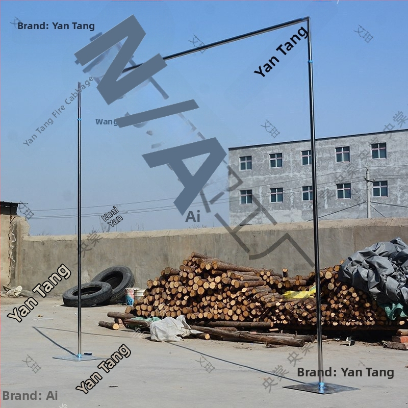 Vjenčani okvir za pozadinu sa nehrđajućim čeličnim cijevima i teleskopskim šipkama za pozornicu