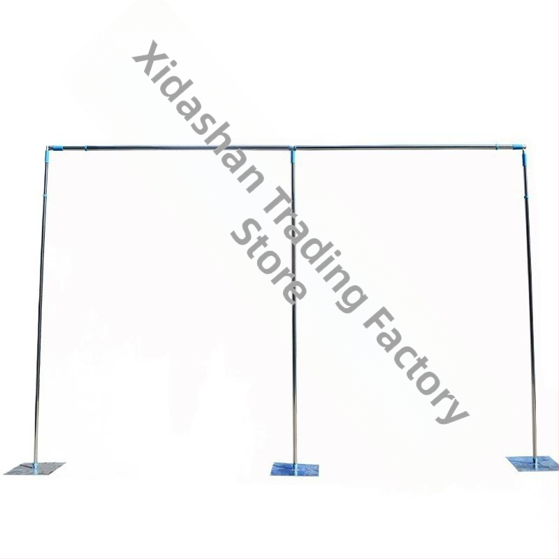 Vjenčani okvir za pozadinu sa nehrđajućim čeličnim cijevima i teleskopskim šipkama za pozornicu