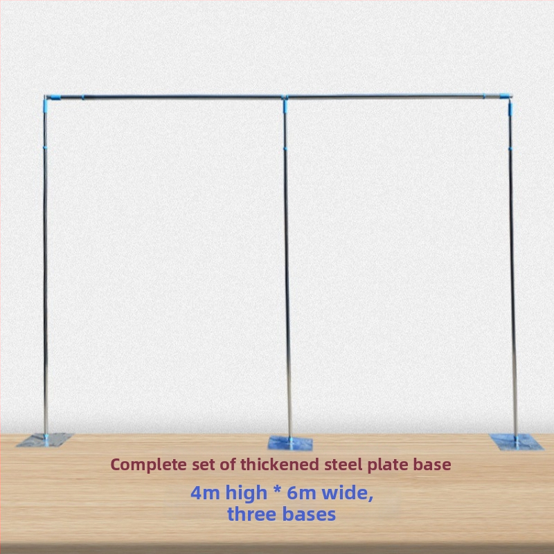 Vjenčani okvir za pozadinu sa nehrđajućim čeličnim cijevima i teleskopskim šipkama za pozornicu