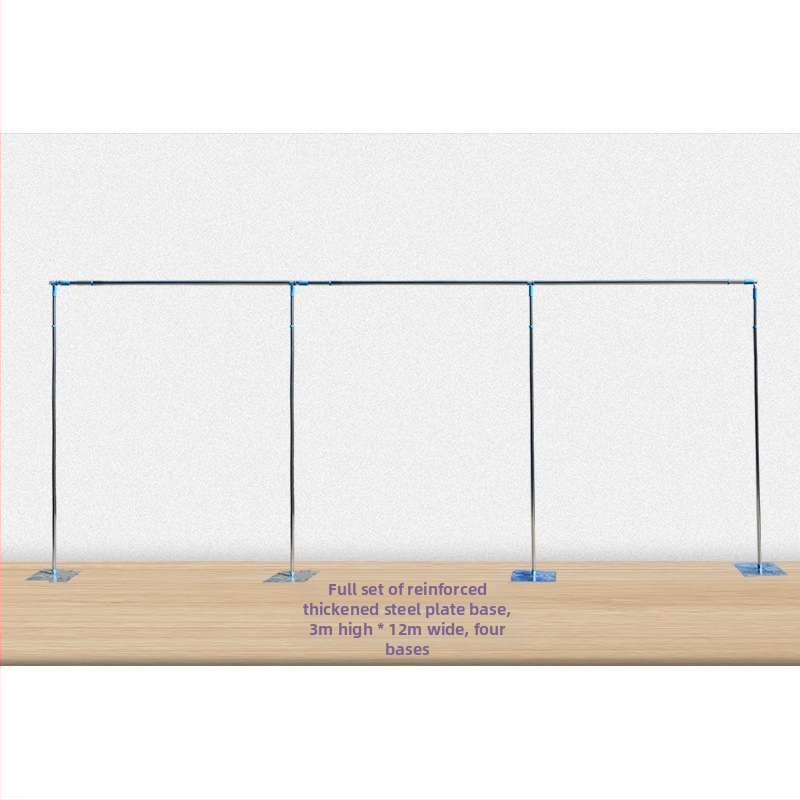 Vjenčani okvir za pozadinu sa nehrđajućim čeličnim cijevima i teleskopskim šipkama za pozornicu